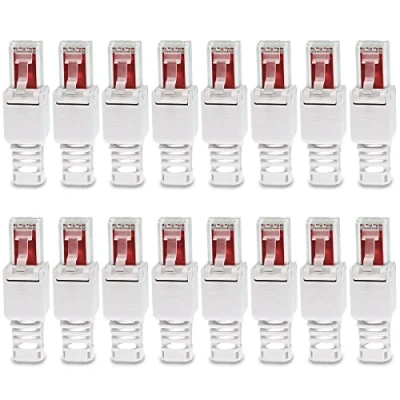 Abbildung von UC Express CAT 6 RJ45 Netzwerkstecker 16x Netzwerk Stecker Steckverbinder mit Zugentlastung werkzeuglos CAT6 CAT6a LAN Netzwerkkabel
