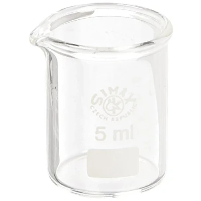 Abbildung von neoLab Borosilikatglas Bechergläser, Niedrige Form, Transparent, 5mL Kapazität, 10 Stück