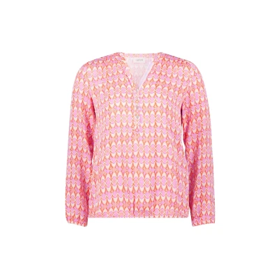 Abbildung von Cartoon MIT Muster Bluse, Damen, Größe: 34, Orange rosé