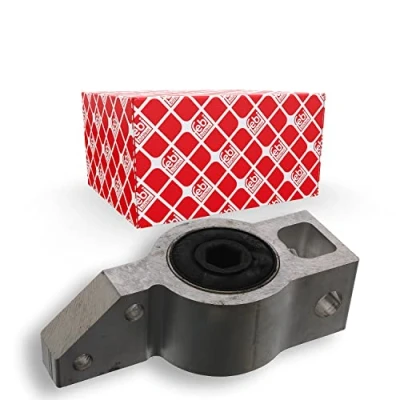 Abbildung von FEBI BILSTEIN 33971 Querlenkerlager mit Halter Vorderachse links, unten, hinten Aluminium AUDI: A3 Schrägheck, Sportback, SEAT: Leon II Schrägheck