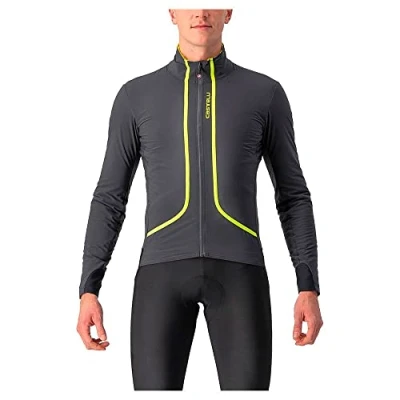 Abbildung von Castelli 4522508 FLIGHT Jacket AIR Men&#039;s DARK GRAY/ELECTRIC LIME XL