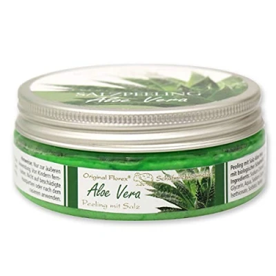 Abbildung von Florex Körper Salz Peeling Aloe Vera mit biologischer Schafmilch Seidenweiche Haut Reinigung Pflege 200 ml