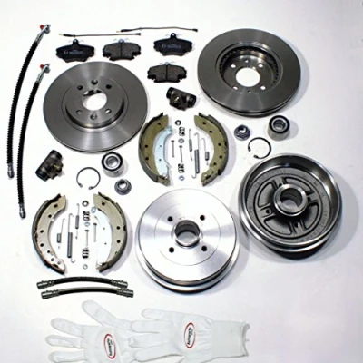 Abbildung von Autoparts Online Set 60003435 Bremsscheiben belüftet + Bremsbeläge vorne Bremstrommeln Bremsbacken Radlager Radbremszylinder Zubehör hinten Bremsschläuche