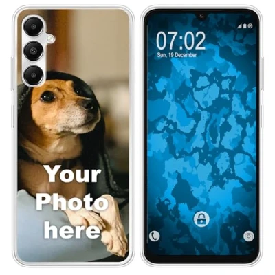 Abbildung von PhoneNatic personalisierte Handyhülle für Galaxy A05s Custom Case in transparent zum selbst gestalten mit eigenem Foto Bild Text individuell