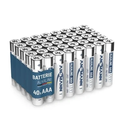 Abbildung von ANSMANN AG Batterien AAA Alkaline Größe LR03 (40 Stück) Design kann abweichen Batterie