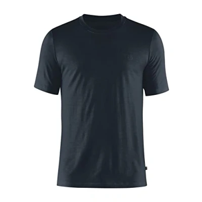 Abbildung von Fjällräven Abisko Wool SS M Herren T Shirt (Dunkelblau XL) Laufbekleidung
