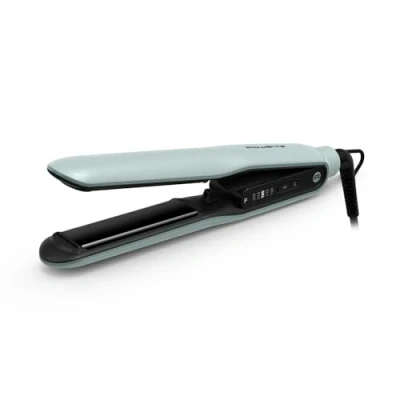 Abbildung von Rowenta Thermoglide Haarglätter, Titanium Beschichtung, 5 Temperaturstufen von 170C bis 230C, effiziente Glättleistung, Verriegelungssystem, 360 Drehkabel, Eukalyptus/Schwarz, SF5120E0