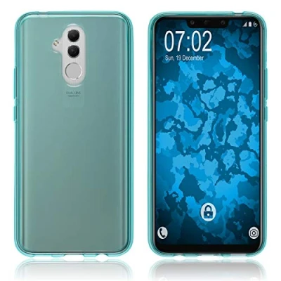 Abbildung von PhoneNatic Case kompatibel mit Huawei Mate 20 Lite türkis Silikon Hülle transparent Cover