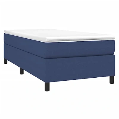 Abbildung von vidaXL Bett Bettgestell Blau 80x200 cm Stoff
