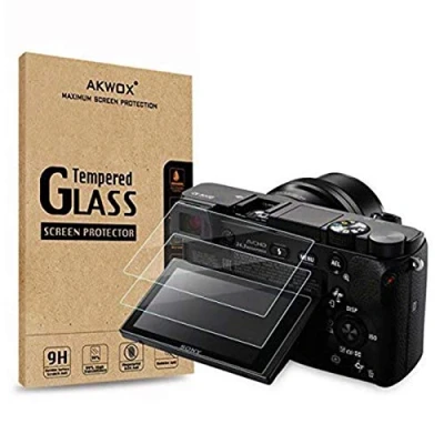 Abbildung von 3 Stück Schutzfolie für Sony DSLR Alpha A6000 A6300 A5000 NEX 5 6 7 Akwox 0.3mm 9H Härtegrad Panzerglasfolie Kamera Kratzfest Glasfolie