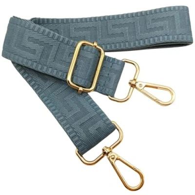 Abbildung von Verstellbarer Schultergurt für Taschen Haze Blau, Taschengurte zum Wechseln, Taschengurt Breit mit Karabiner Gold, 80 130 cm Tragegurt Tasche Damen Schulterriemen, Handtasche, 3.8cm, 1306