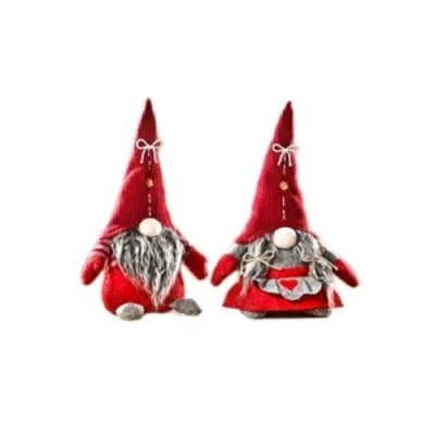 Abbildung von Lemodo Deko Wichtel, 2er Set, 33cm hoch, Dekofigur Zwerg, Weihnachten
