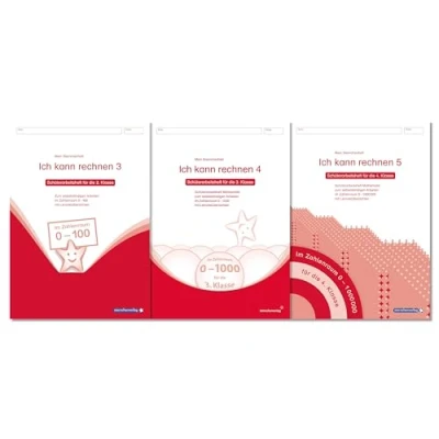 Abbildung von Ich kann rechnen 3, 4 und 5 3 Schülerarbeitshefte für die 2. bis 4. Klasse: Meine Sternchenhefte Mathematik das selbstständige Arbeiten im ... 1 000 mit Lernzielübersichten Set