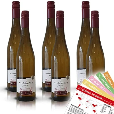 Abbildung von J.Drathen Appenheimer Abtey Auslese QmP, lieblich, sortenreines Weinpaket + VINOX Winecards (6x0,75l)