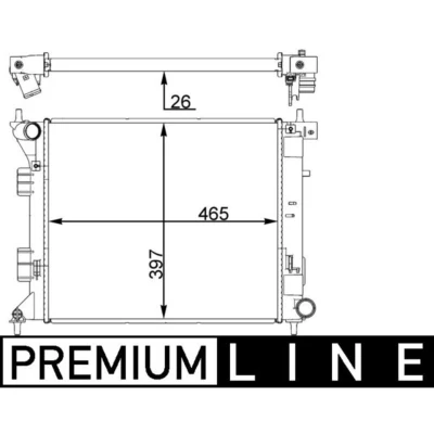 Abbildung von Kühler, Motorkühlung BEHR MAHLE CR 1407 000P