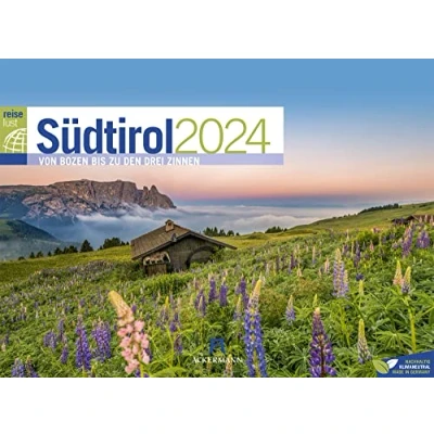 Abbildung von Südtirol ReiseLust Kalender 2024, Wandkalender im Querformat (45x33 cm) Natur und Reisekalender Italien, Dolomiten
