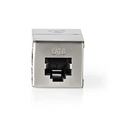 Abbildung von Nedis Cat 6 Netzwerkadapter Geschirmt RJ45 (8P8C) Buchse Gerade Metall Verpackung mit Sichtfenste