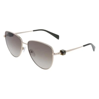 Abbildung von Liu Jo Damen LJ161S 714 Gläser SONNENBRILLEN Metall Gold Braun Pilot Normal