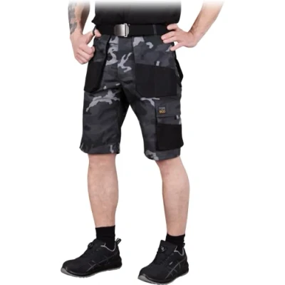 Abbildung von REIS FORECO TS BJS Arbeitsshorts für Herren Cargo Shorts Sicherheitsshorts Garten Camouflage Schwarz Größe: S