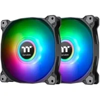 Abbildung von Thermaltake Pure Duo 14 ARGB Sync Radiator Fan 2 er Pack Gehäuse Lüfter PWM Adressierbare LEDs Schwarz