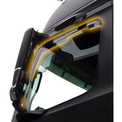 Abbildung von Vordere Windabweiser (1 Set) für die Fahrer und Beifahrerseite CLS0046128D passend DAF XF, XG,XG+, XD, LHD Links GELENKT Truck, 2 Door, 2022 Dunkles Material