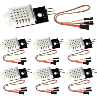 Abbildung von 7 Stück DHT Temperatursensor 22/2302 und Luftfeuchtigkeitssensor mit Platine Kabel 3.3 5.5V kompatibel Arduino, Sensor 22 Digitaler Temperatu Feuchtesensor