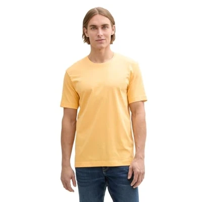 Abbildung von TOM TAILOR T Shirt aus Baumwolle mit Logo Print, Sky Captain Blue, XXXL