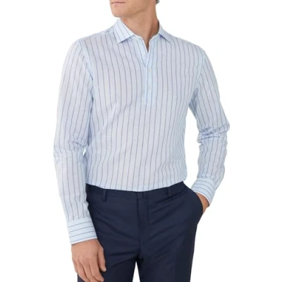 Abbildung von Hackett London Stripe Hemd, Herren, Größe: XXL, Blue