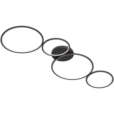 Abbildung von TRIO Leuchten LED Deckenleuchte Rondo, Dimmfunktion, fest integriert, Warmweiß, Deckenlampe warmweiß 3000K dimmbar per Wandschalter 4800 Lumen