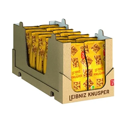 Abbildung von LEIBNIZ Knusper Erdnuss, 10er Pack, knackige Kekse mit Erdnüssen und Karamellcreme, Großpackung als Vorrat oder zum Verkauf (10 x 175 g)