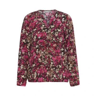Abbildung von Fransa KIKI Bluse, Damen, Größe: Large, Very berry aop ma b