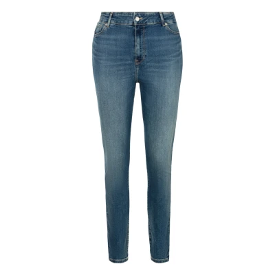 Abbildung von Tommy Hilfiger Curve SKINNY fit Jeans CRV HARLEM U HW Große Größen in Stoned Washed Optik
