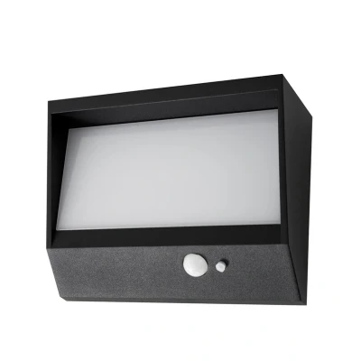 Abbildung von Lucande LED Solarwandlampe Dava, 14 cm hoch, Alu, Sensor