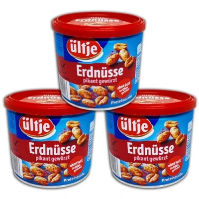 Abbildung von 3 er Pack ültje Erdnüsse pikant gewürzt 3x 180g