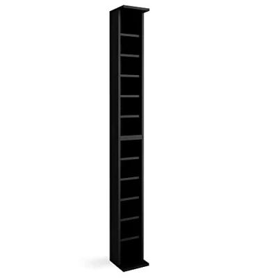 Abbildung von Vicco CD Regal, Schwarz, 21 x 183.6 cm Groß