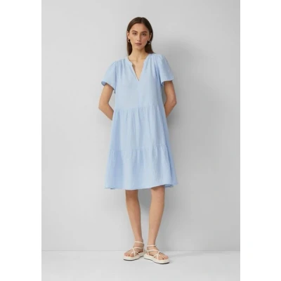 Abbildung von QS Volant Freizeitkleid, Damen, Größe: 34, Hellblau