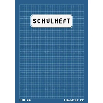 Abbildung von Lineatur 22 A4: Matheheft Din A4 50 Blatt Mathe Schulheft Kariert 5mm Rechenheft Homeschooling und Schulanfang Heft Blau