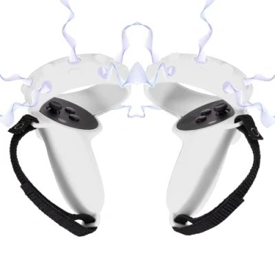 Abbildung von Digicharge Silikon Controller Griff für Oculus Quest 2 Touch Abdeckungen Schutzring Abdeckung Oculus/Meta VR Griff, Anti Drop Schutzhülle mit verstellbarer Handschlaufe