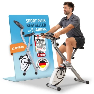 Abbildung von SportPlus Heimtrainer SP HT 1002, Heimtrainer, Fitnessbike klappbar, faltbarer Hometrainer, 1002