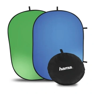 Abbildung von Hama Fotohintergrund Mobiler Greenscreen u. Bluescreen Baumwolle 150x200 cm