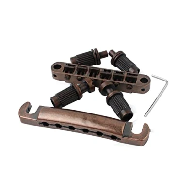 Abbildung von Guyker Guitar Tune O Matic Bridge and Stop Bar Tailpiece Combo with Anchors Studs Replacement Compatible LP SG EPI 6 String Electric Guitar(Bronze)