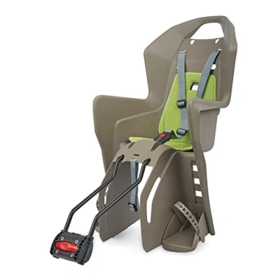 Abbildung von POLISPORT 8631400030 KOOLAH 29&#039;&#039; Rücksitz für Fahrräder mit Rädern von 26&#039;&#039; bis geeignet Kinder einem Gewicht 9 22 kg Rahmenverankerung en Color Braun Grün
