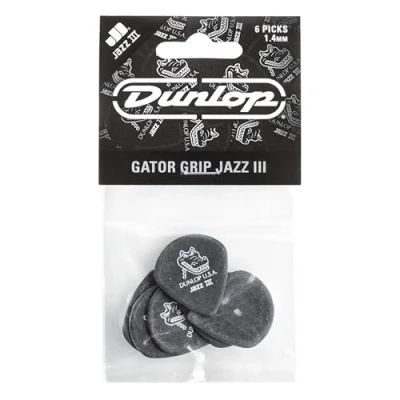 Abbildung von JIM DUNLOP Plektrum Gator Grip Jazz III XL, 6 Stück, 1,4mm