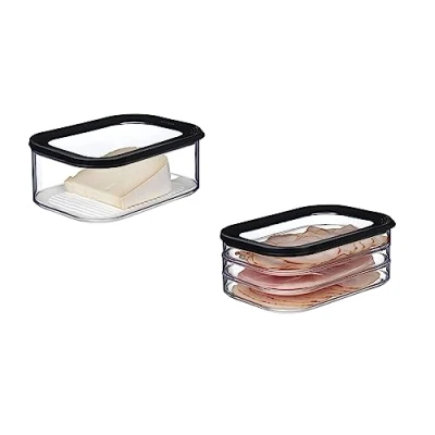 Abbildung von Mepal Vorratsdose Käse u. Wurstdosen Frischhalte Set mit Deckel, Nordic Black
