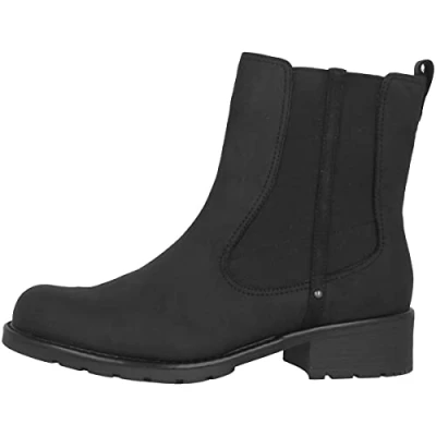 Abbildung von Clarks Damen Orinoco Club Kurzschaft Stiefel, Schwarz (Black Leather), 39 EU