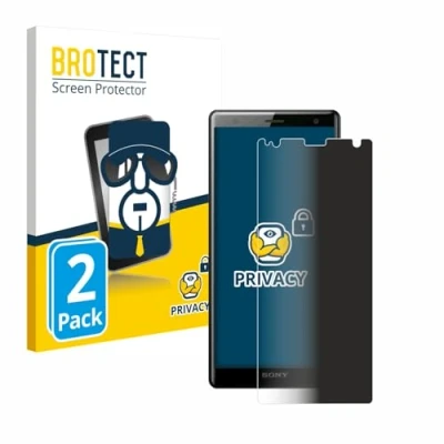 Abbildung von BROTECT (2 Stück Anti Spy Blickschutzfolie für Sony Xperia XZ2 Privacy Screen Protector [Displayschutz Folie, Sichtschutz, Blaulichtfilter]