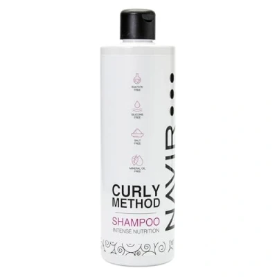 Abbildung von NAVIR Professional Shampoo ohne Sulfate, Parabene, Silikone oder Salze. Geeignet für die Curly Methode, mit natürlichen Inhaltsstoffen 400ml