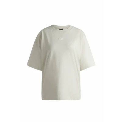 Abbildung von BOSS ENIS Small LOGO Tshirt basic, Damen, Größe: Large, Natural eighteen