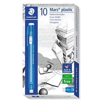 Abbildung von STAEDTLER 528 50 Radierminenhalter Mars Plastic, 10 Stück in Kartonetui