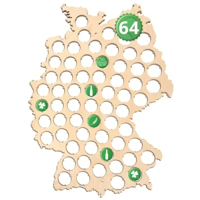 Abbildung von Creative Deco Hängedekoration Kronkorken Sammler aus Sperrholz Handgefertigt Holz Deko Wanddeko